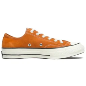 1970s OrangeBitte Retro Turn Fur Low Top Stijlvolle canvas schoenen Oranje