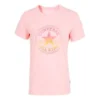 Alfabetpatroonprint Ronde hals Korte mouwen Roze