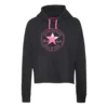 Athleisure Casual sportieve gebreide hoodie met capuchon Zwart