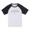 Baseball-T-shirt met logo Aziatische maten “Wit Zwart”
