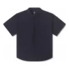 Basic geweven shirt met korte mouwen Aziatische maten “Zwart”