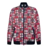 Bedrukte Utility Bomber Aziatische maten “Red White”