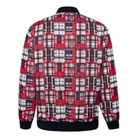 Bedrukte Utility Bomber Aziatische maten “Red White”