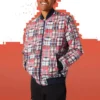 Bedrukte Utility Bomber Aziatische maten “Red White”