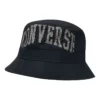 Buckethoed met groot geruit logo “Black”