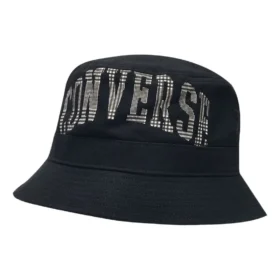 Buckethoed met groot geruit logo “Black”