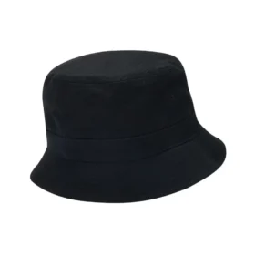 Buckethoed met groot geruit logo “Black”