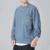 Carpenter Crew Pullover Sweater Aziatische maten “Lakeside Blue”