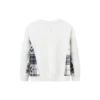 Casual Crew Sweater Aziatische maten “Wit Zwart”