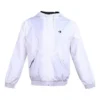 Casual jas met capuchon, trekkoord en zakken, wit