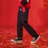 Casual lange broek Aziatische maten “Zwart Rood”
