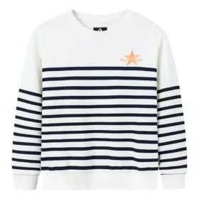 Casual Stripe Crew Sweater Aziatische maten “Wit Zwart”