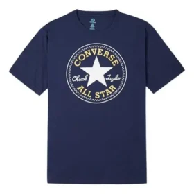 Chuck Taylor All Star Classic bedrukt sportshirt met ronde hals en korte mouwen “Navy Blue”