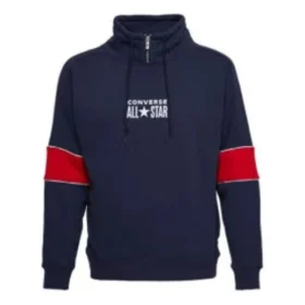 Chuck Taylor All Star Funnel Neck Quarter Zip Crew Sweatshirt Aziatische maten “Marineblauw”
