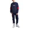 Chuck Taylor All Star Funnel Neck Quarter Zip Crew Sweatshirt Aziatische maten “Marineblauw”