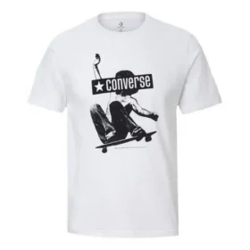 Chuck Taylor All Star Skateboard-print met korte mouwen “Wit”