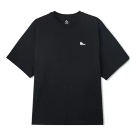Chuck Taylor Sneaker Patch T-shirt met ronde hals Aziatische maten “Zwart”