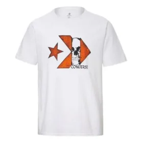 Chuck Taylor T-shirt met korte mouwen en schedel-logo Aziatische maten “Wit”