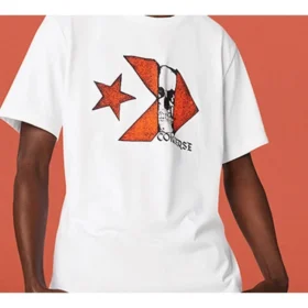 Chuck Taylor T-shirt met korte mouwen en schedel-logo Aziatische maten “Wit”