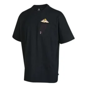 Cloud Pocket T-shirt Aziatische maten “Zwart”