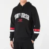 Collegiate Text Pullover Hoodie Aziatische maten “Black”