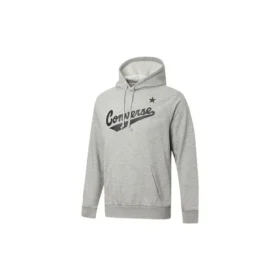 Converse Alphabet Logo Printing hoodie met trekkoord voor heren, grijs