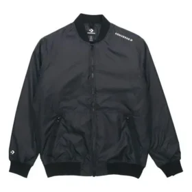 Converse Aviator Baseball-uniform geweven winddicht jas met rits voor heren, herfst, zwart