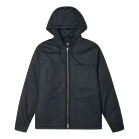 Converse casual sportieve cargo-jas met capuchon en lange mouwen voor heren, zwart