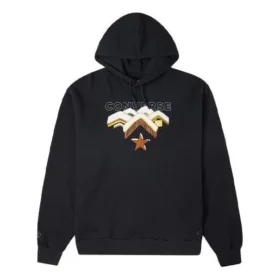 Converse heren fleece met bergenprint, zwart