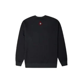 Converse New Year Series heren pullover met fleecevoering, ronde hals en borstzak, donkerzwart