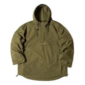 Converse x Kim Jones Crossover casual sportjas met halve rits en capuchon voor heren, militairgroen Converse x Kim Jones Crossover casual sportjas met halve rits en capuchon voor heren, militairgroen
