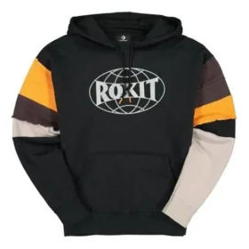 Converse x Rokit pullover met crossover-splicing voor heren, zwart Converse x Rokit pullover met crossover-splicing voor heren, zwart