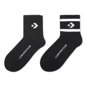 Core Twin Pack Mid-Crew Quarter Sokken “Black”