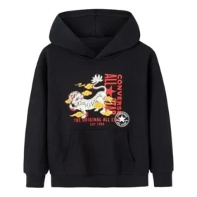 Hoodie met cartoonletters Aziatische maten “Zwart Wit Rood”