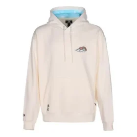 Hoodie met regenboogwolkenprint Aziatische maten “Egret”