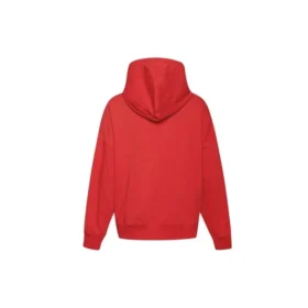 Logo-opdruk met capuchon en trekkoord Rood