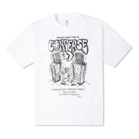Nonstop Joy T-shirt met print Aziatische maten “White”