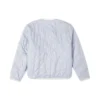 Omkeerbare effen kleur sportkleding zonder capuchon, gewatteerd, melkwit