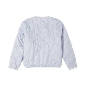 Omkeerbare effen kleur sportkleding zonder capuchon, gewatteerd, melkwit