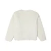 Omkeerbare effen kleur sportkleding zonder capuchon, gewatteerd, melkwit