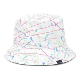 Omkeerbare Paint Splatter Bucket Muts “White”