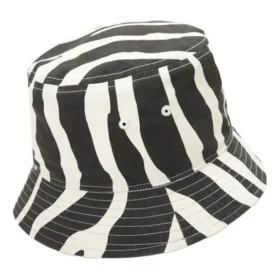 Omkeerbare Zebra Bucket Hat “Black”