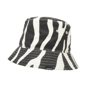 Omkeerbare Zebra Bucket Hat “Black”