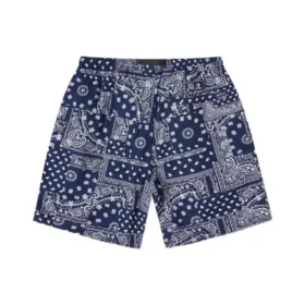 Paisley-patroon short Aziatische maten “Navy”