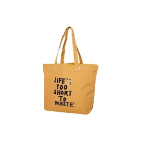 Renew Life “s Too Short To Waste Canvas Tote Bag “Brown”