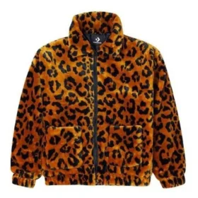 Retro luie jas met luipaardprint voor koppels Aziatische maten “Bruin”