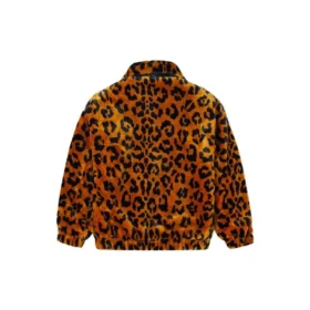 Retro luie jas met luipaardprint voor koppels Aziatische maten “Bruin”