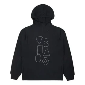 Shapes Graphic Bubble Pullover Hoodie Aziatische maten “Zwart”