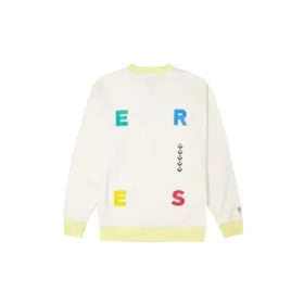 Sportief sweatshirt met ronde hals en contrasterende letterprint Aziatische maten “White”