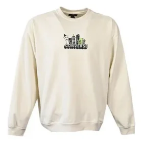 Spring Up Graphic Crew Sweatshirt Aziatische maten “Egret”